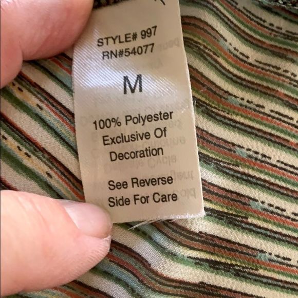 CAbi green and brown blouse - Picture 5 of 8